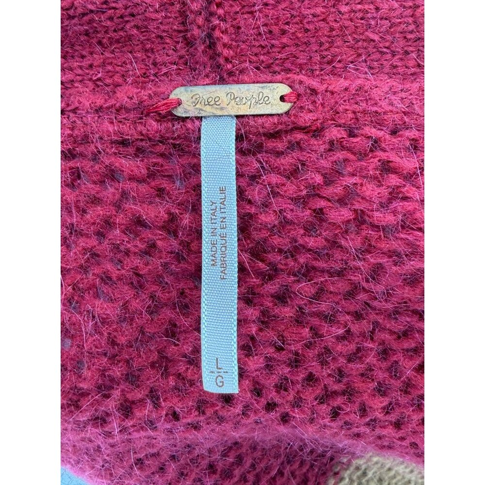 Free People Multicolored Knit Maxi Cardigan | Vtg Y2K Boho Grandmacore Grunge Lg - Picture 14 of 16